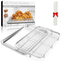 2 Set Non-stick Stainless Steel Air Fryer Basket and Tray with 60 PCS Parchment Papers C691040