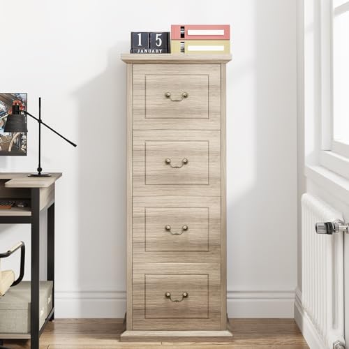 Walnut 4-Drawer Vertical File Cabinet X57835