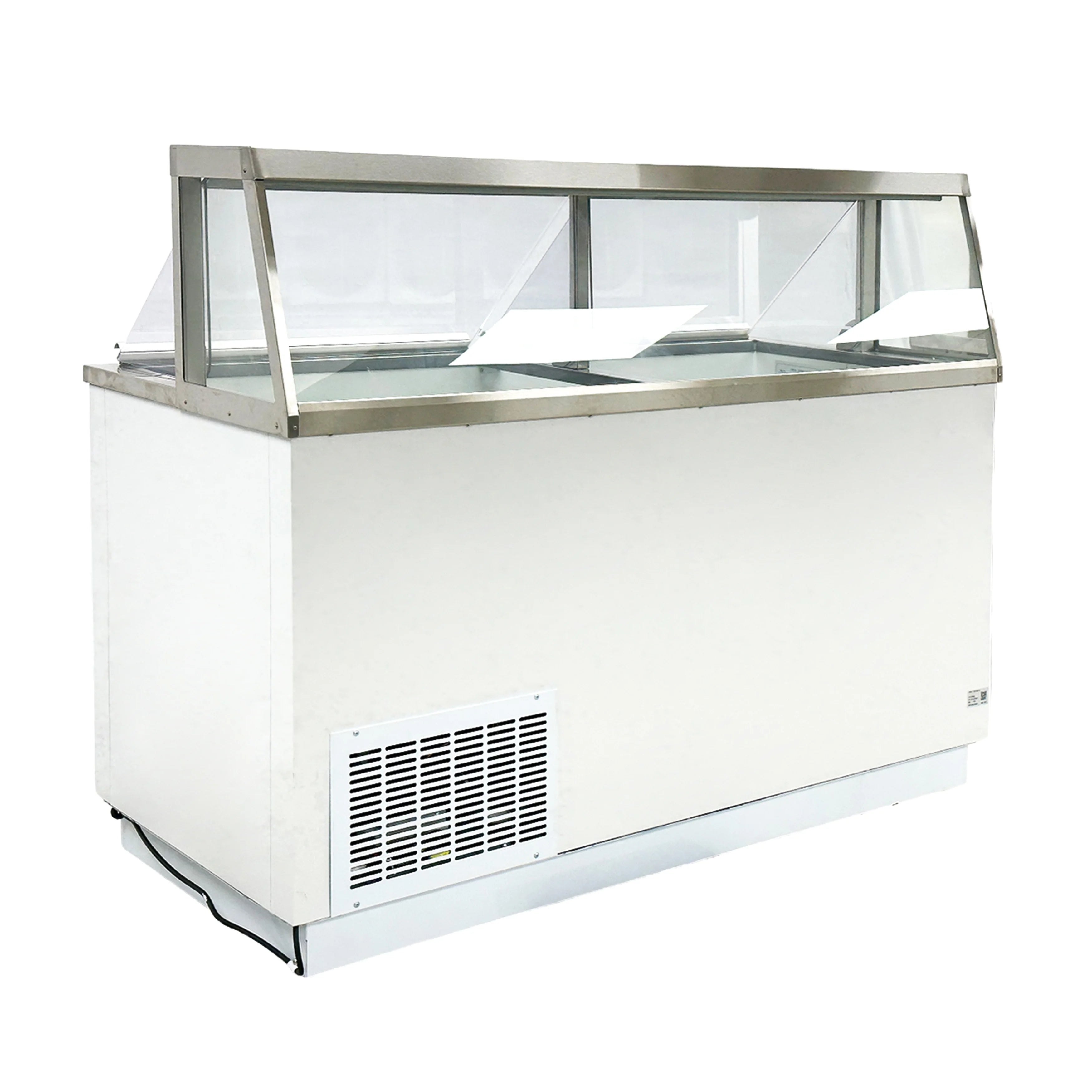 White 12 Tub Ice Cream Display Freezer Z7760