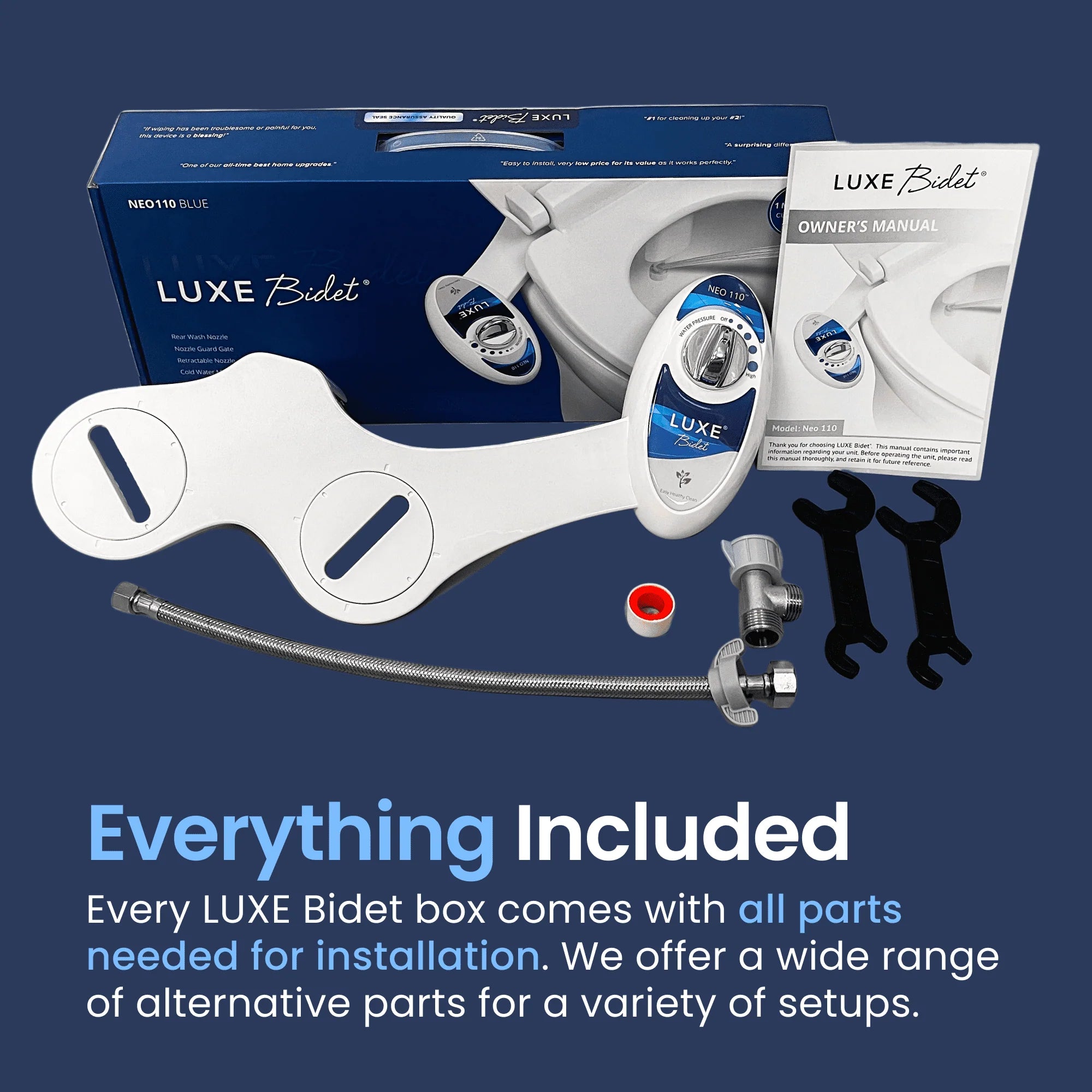 Non-Electric Bidet Attachment, Adjustable Water Pressure, Rear Wash R5813
