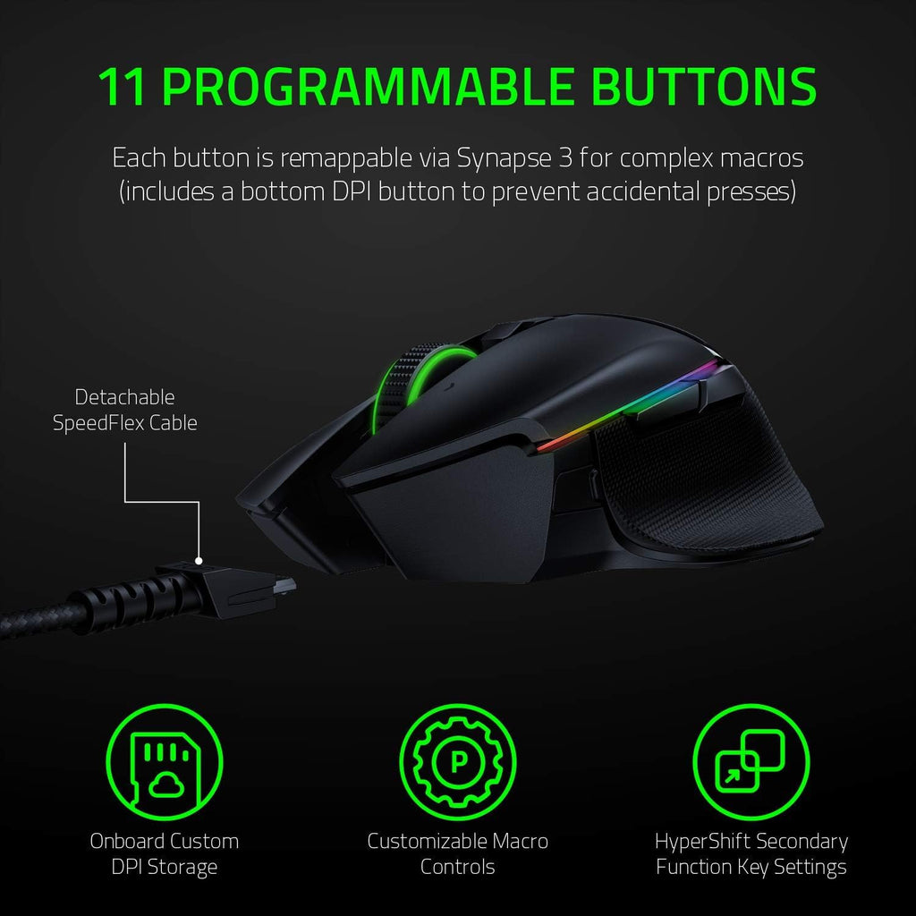 Classic Black Wireless Gaming Mouse Pack of 2 S8779