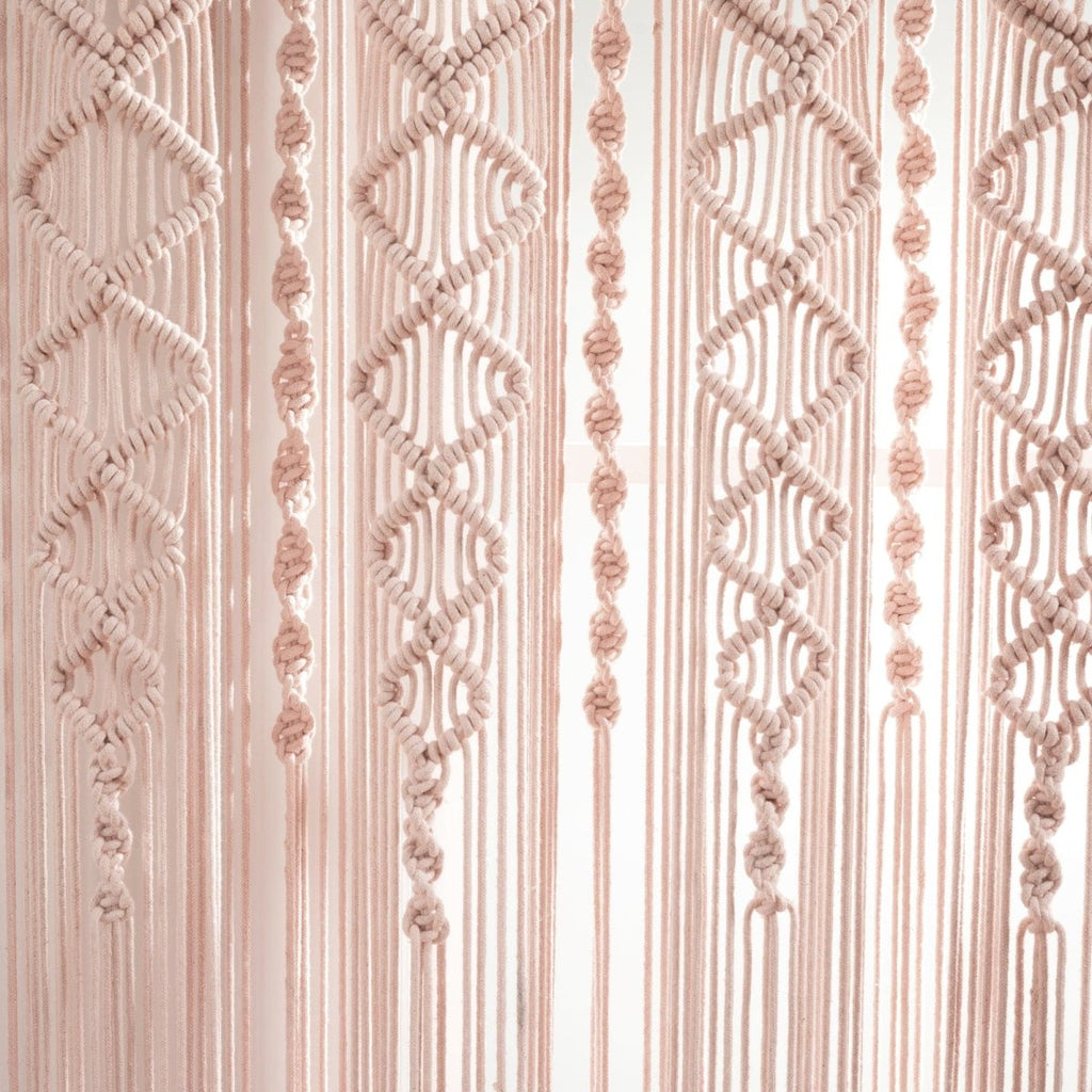 Boho Macrame Textured Cotton Window Curtain