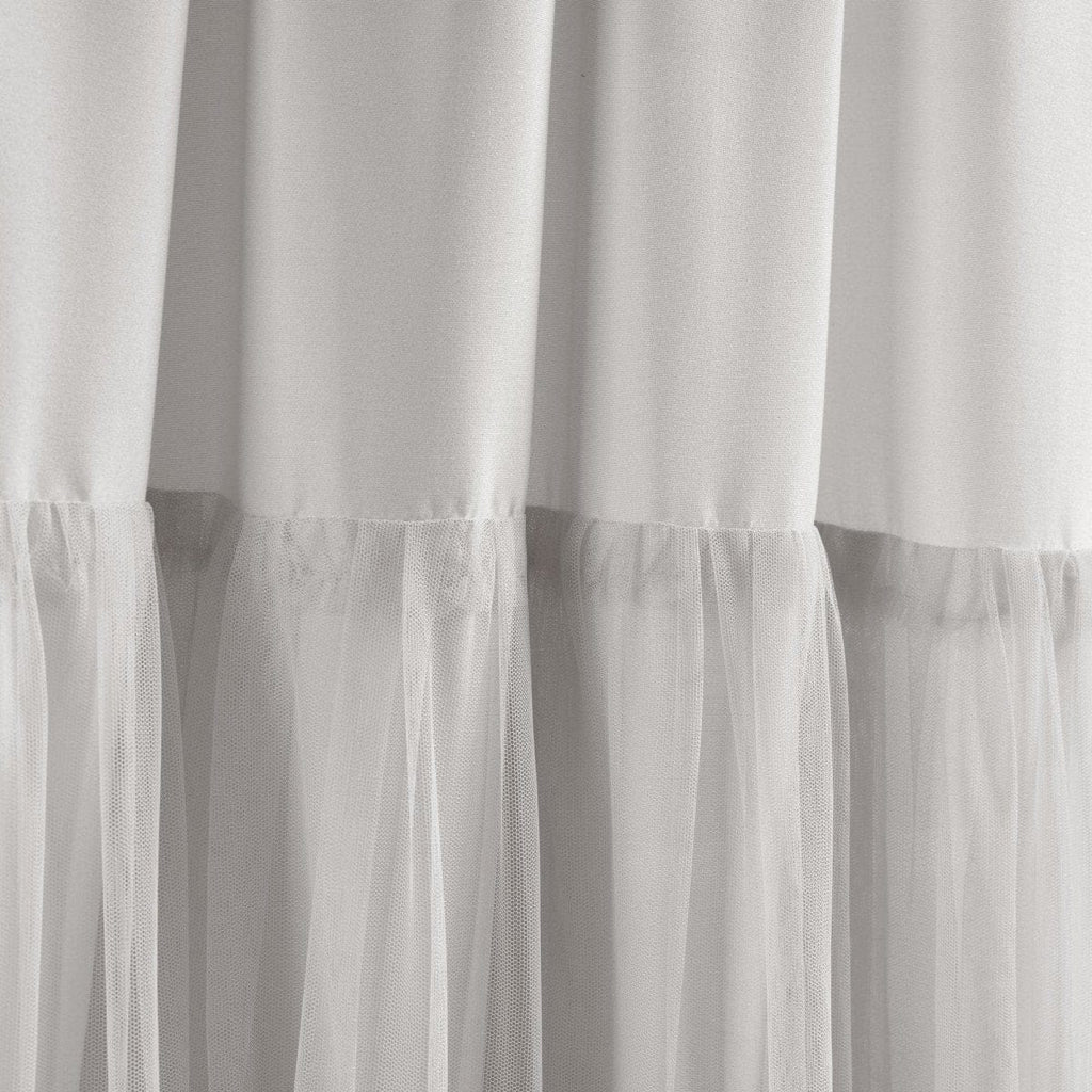 Tulle Skirt Solid Window Curtain Panel Set