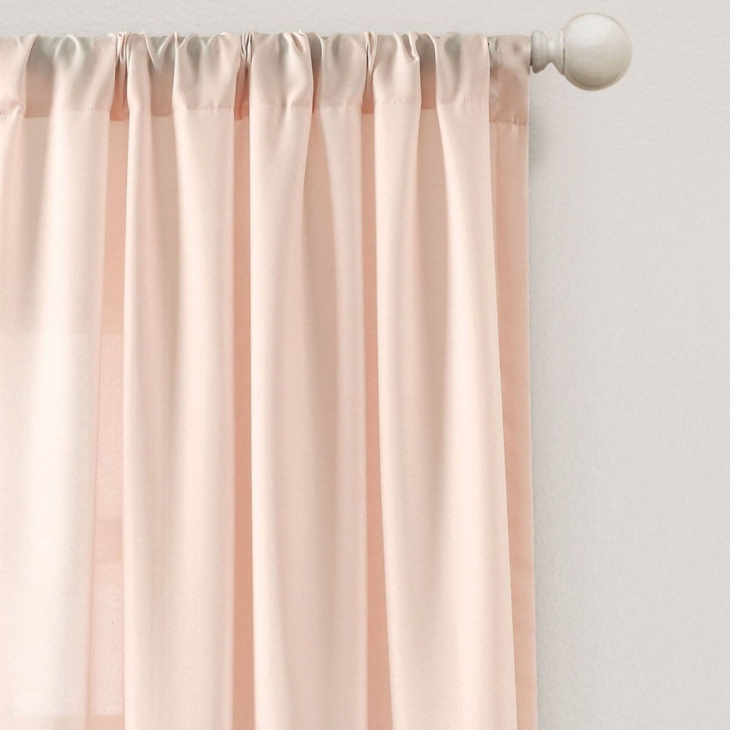 Tulle Skirt Solid Window Curtain Panel Set