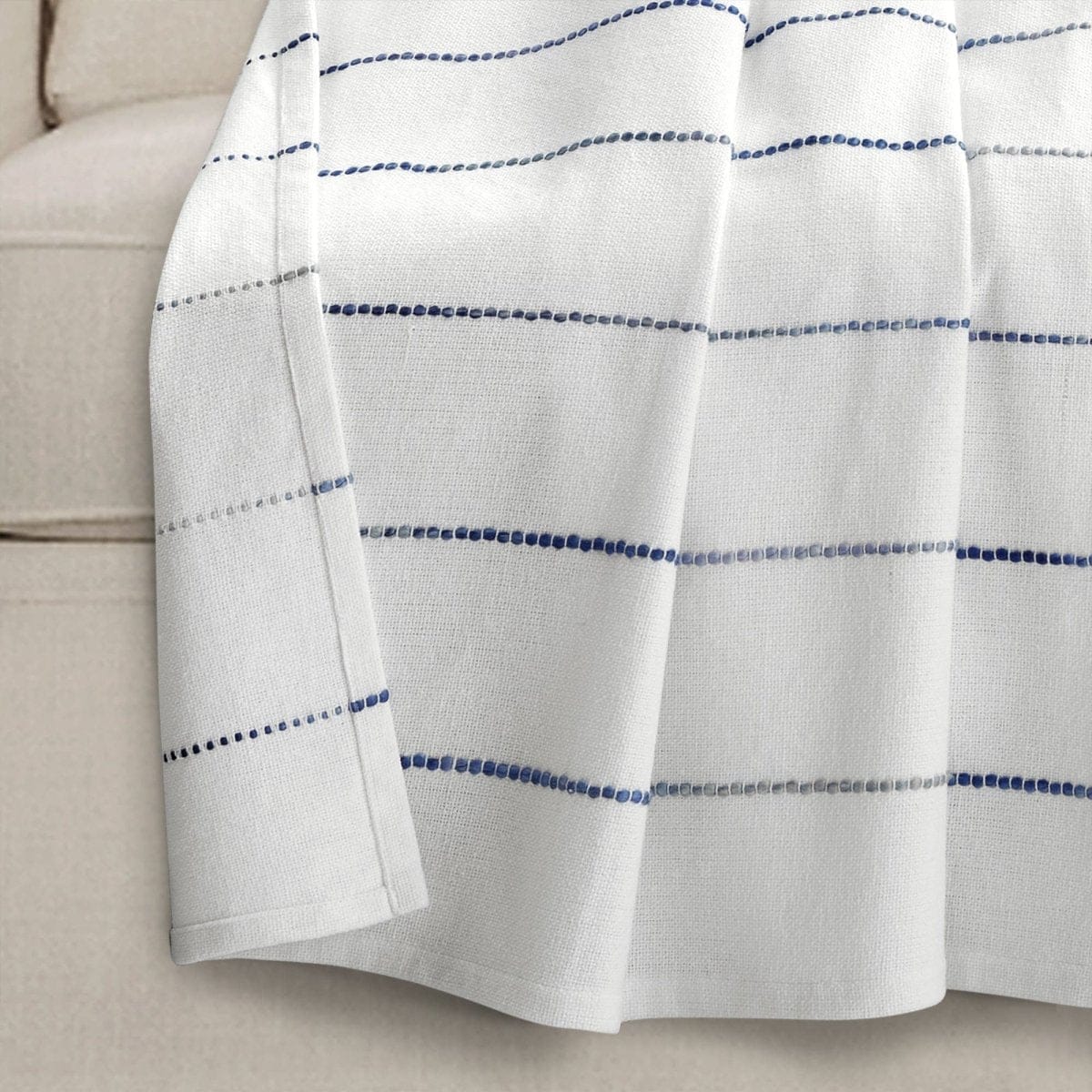 Ombre Stripe Yarn Dyed Recycled Cotton Blend Throw