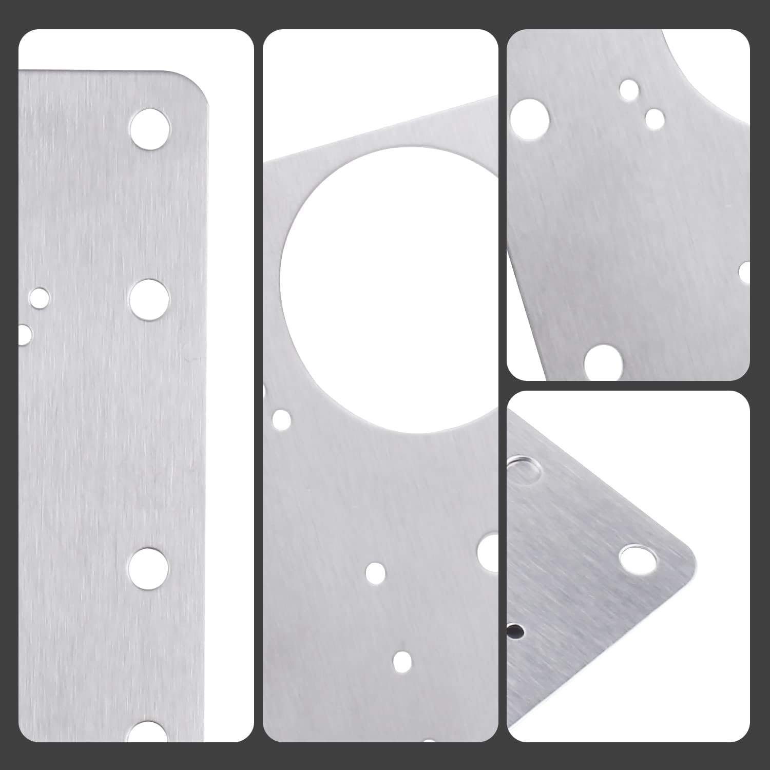 16pack Stainless Steel Cabinet Hinge Repair Plate kit with Mounting Screws Y5220