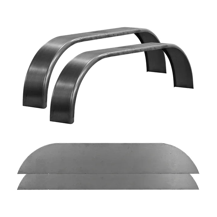 Tandem Axle 9x72 Smooth Steel Rolled Fender Pair Fender Kit D79784