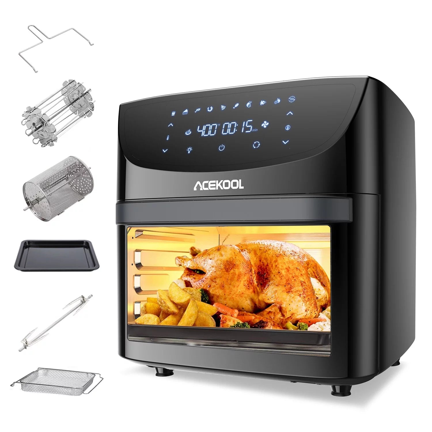 19 Qt 1800 W 10-in-1 Digital Air Fryer Oven D5267