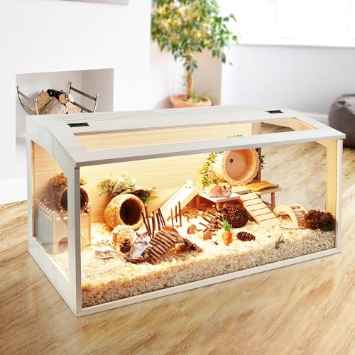 Extra Large Wooden Hamster Cage with Acrylic Sheets (32 x 16 x 16 Inch) E914