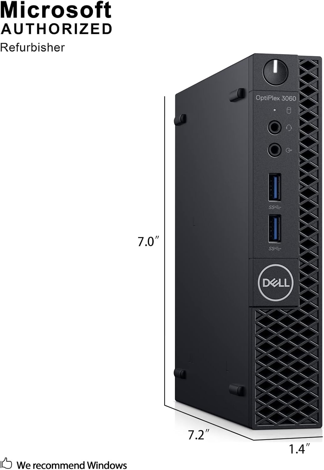 Micro PC with Intel Core i5-8500T 2.1 GHz Hexa-core, 8GB RAM, 256GB SSD, Windows 10 Pro 64-bit H303
