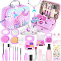 Pretend Makeup for Toddlers Toys, Fake Makeup Mermaid Toys for Girls Purse, Toddler Makeup Kit N142