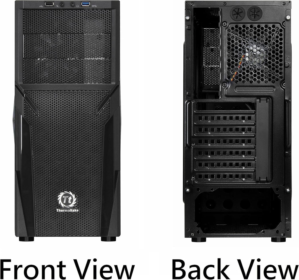 Black SPCC ATX Mid Tower Computer Chassis X208797