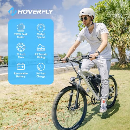 26" Electric Bike with 750W Peak Motor, 7-Speed, Removable Battery, Fat Tire Q545755