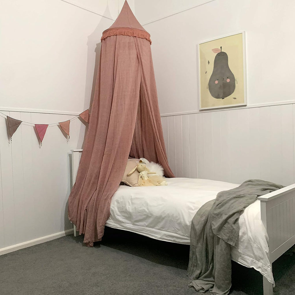 Dusty Pink Princess Canopy with Tassels M154707