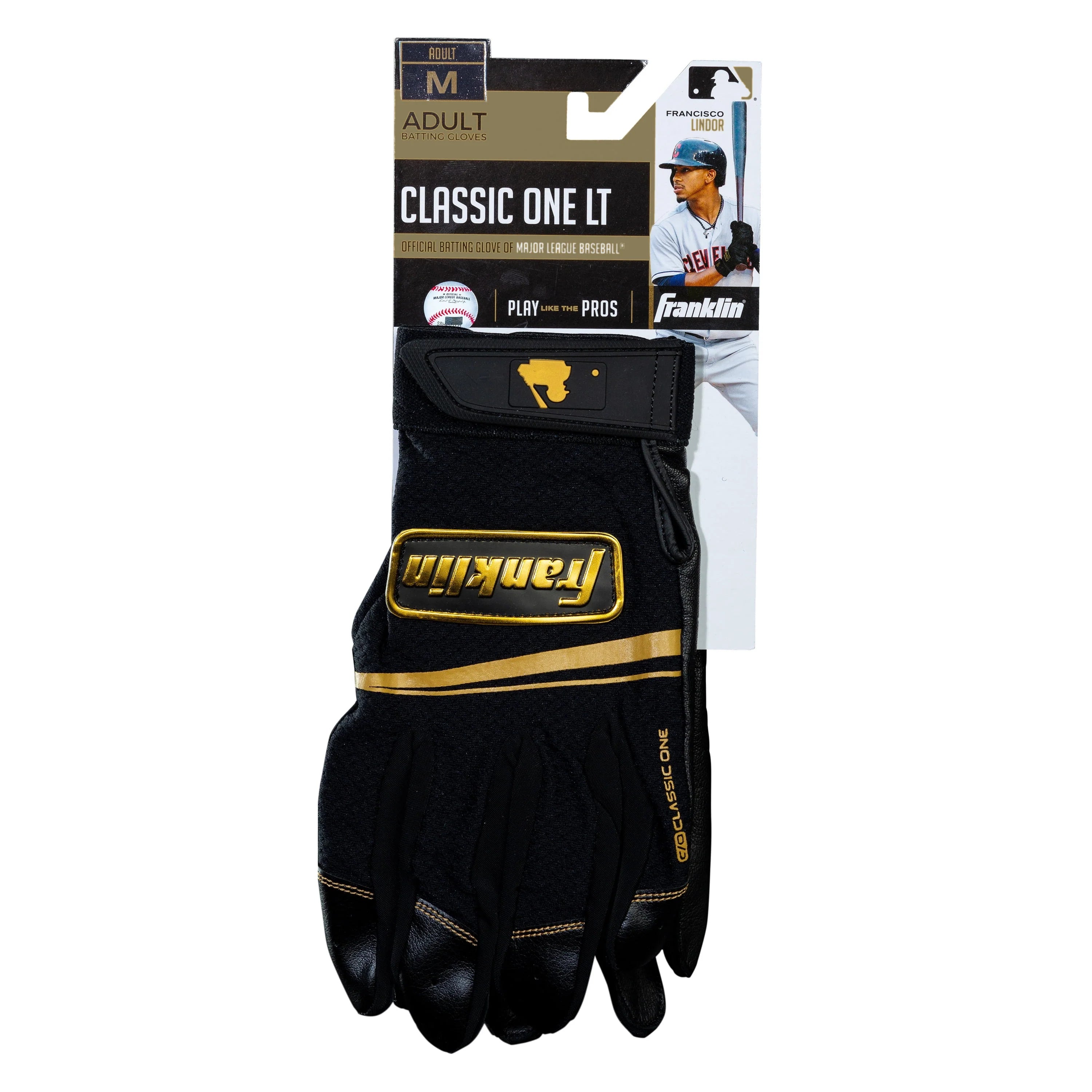 Black/Gold Baseball Batting Gloves Q3673