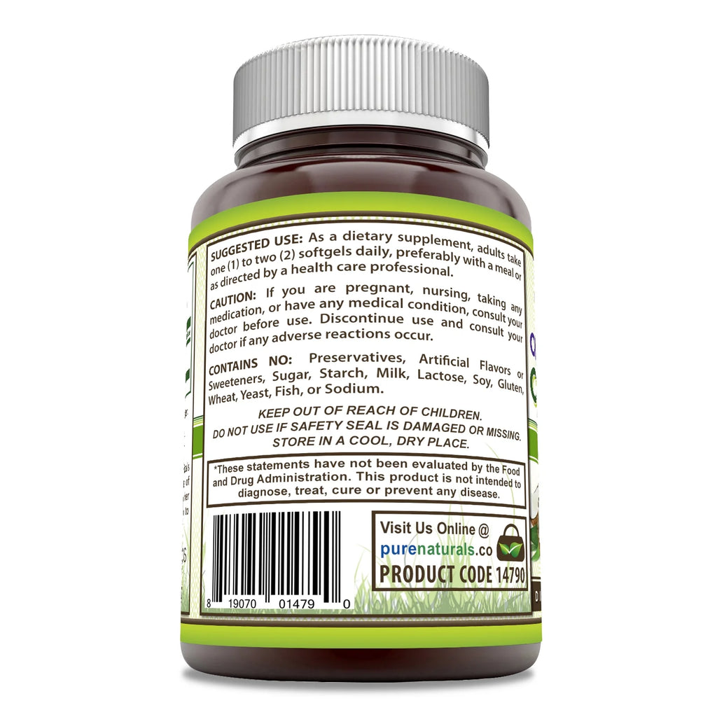 Extra Virgin Coconut Oil 1000mg 360 Softgels Supplement D26781