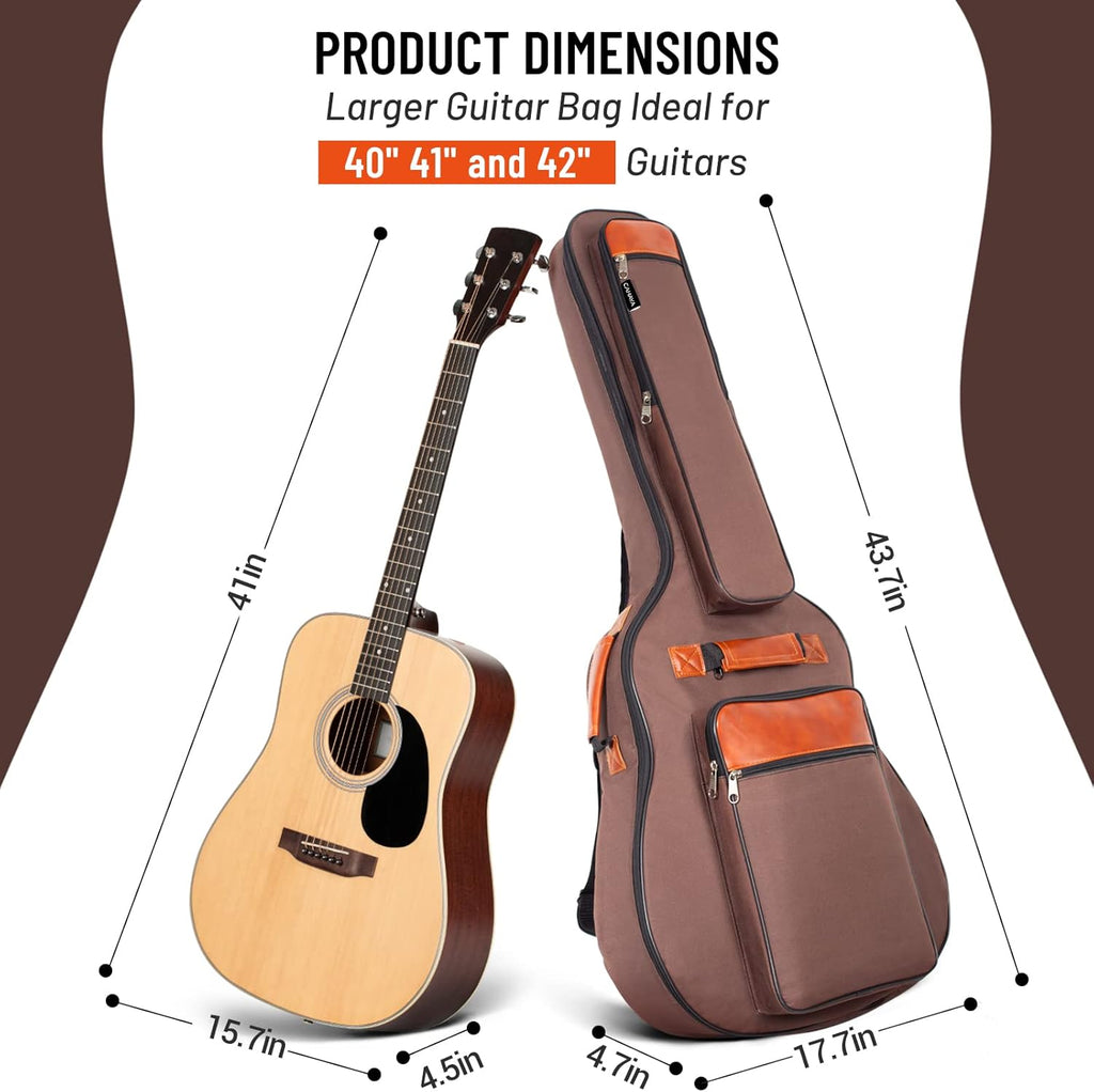 40 41 42 In Water Resistent Oxford Cloth Guitar Case with Anti-theft Pocket I468