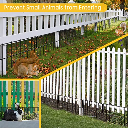 26 PCS 12In x 28Ft Rustproof Metal Wire Garden Fence U37803