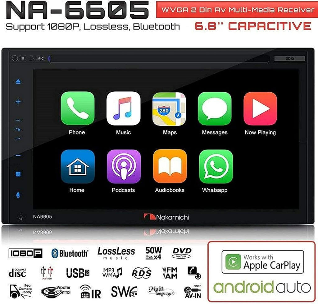 Double-Din 6.8" WVGA Display Car Stereo Receiver T15168