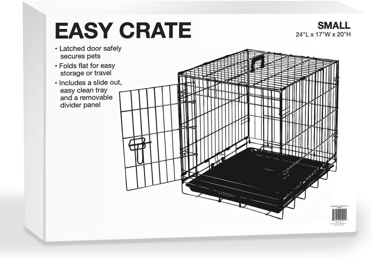 Black Medium-Large Dog Crate V8119