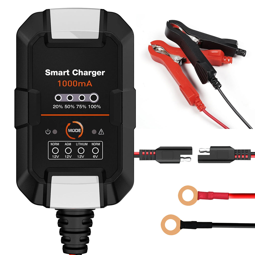6V/12V 1A Trickle Charger Battery Maintainer P80727