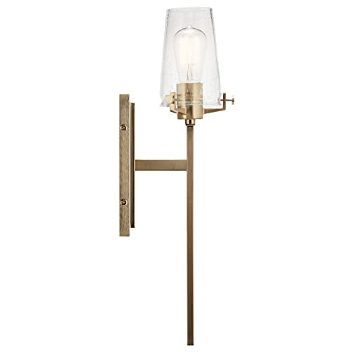 1 Light Wall Sconce with Clear Seeded Glass in Champagne Bronze M10514