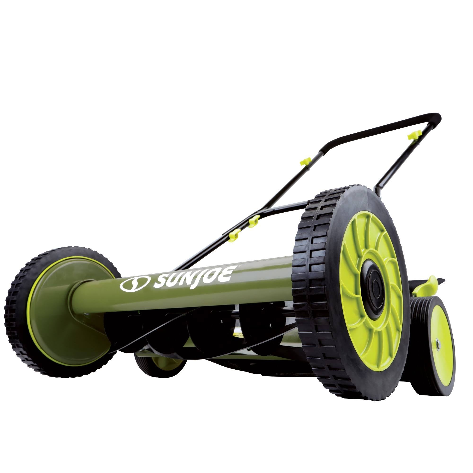 Black Manual Reel Mower with Grass Catcher S60857