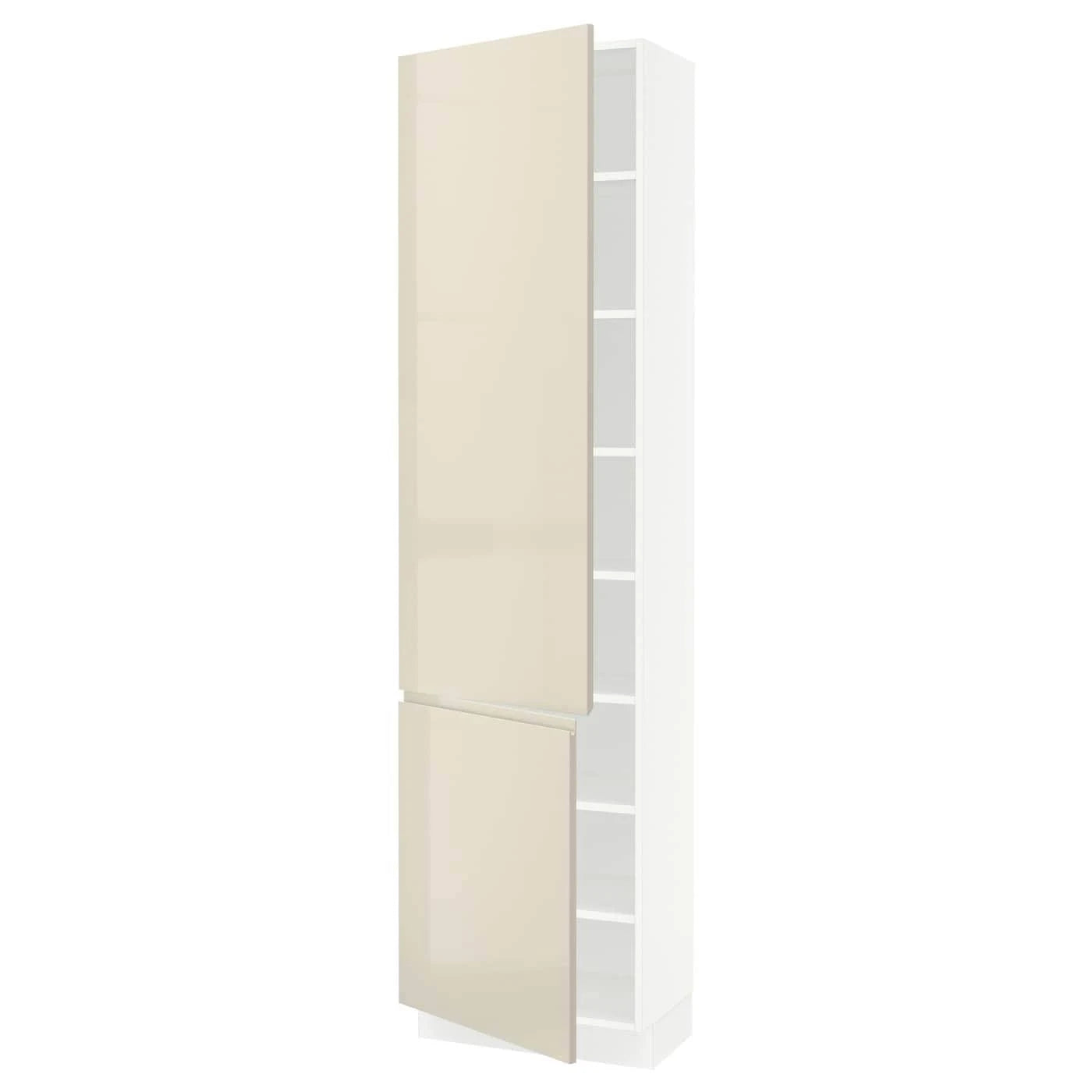 White High Cabinet with shelves and 2 Doors H99616
