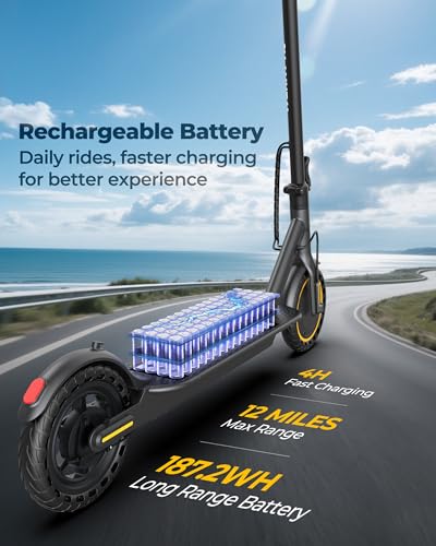 Electric Scooter with 8.5" Tire, 350W Motor, 19 MPH Top Speed, 21 Miles Max Range, Folding L4348