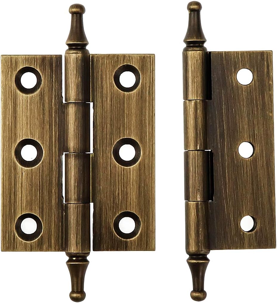 2 Inch Antique Pure Brass Butt Hinges 2pcs X1912