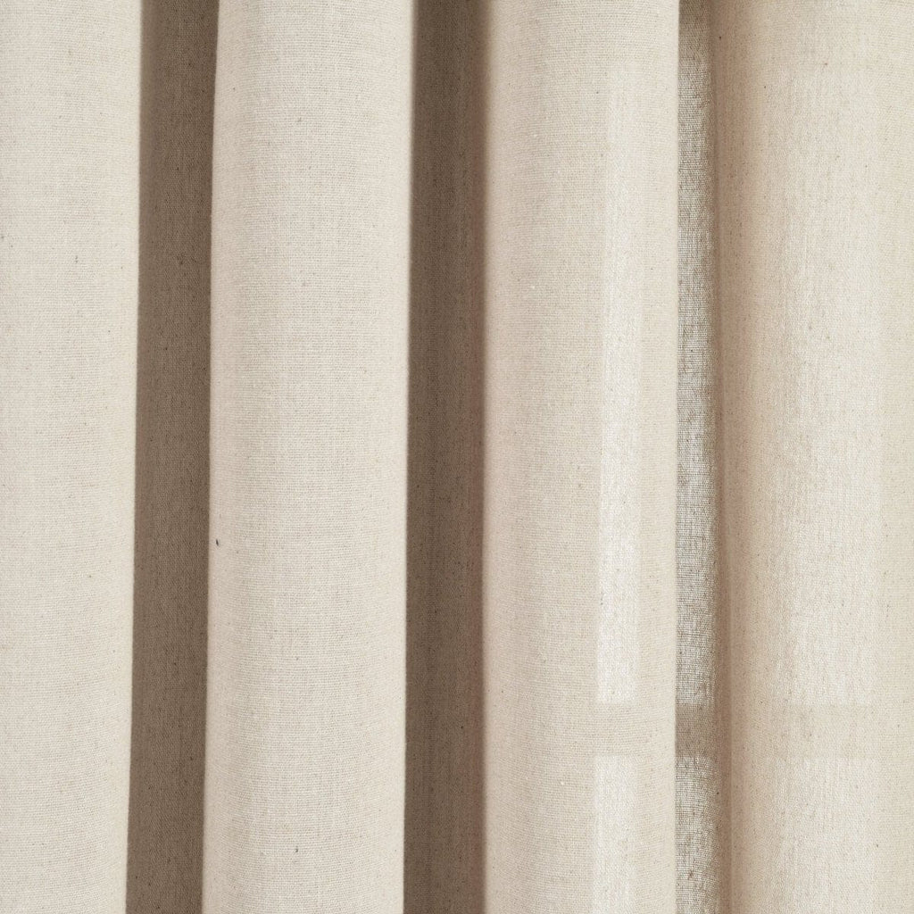Faux Linen Grommet Window Curtain Panel Set