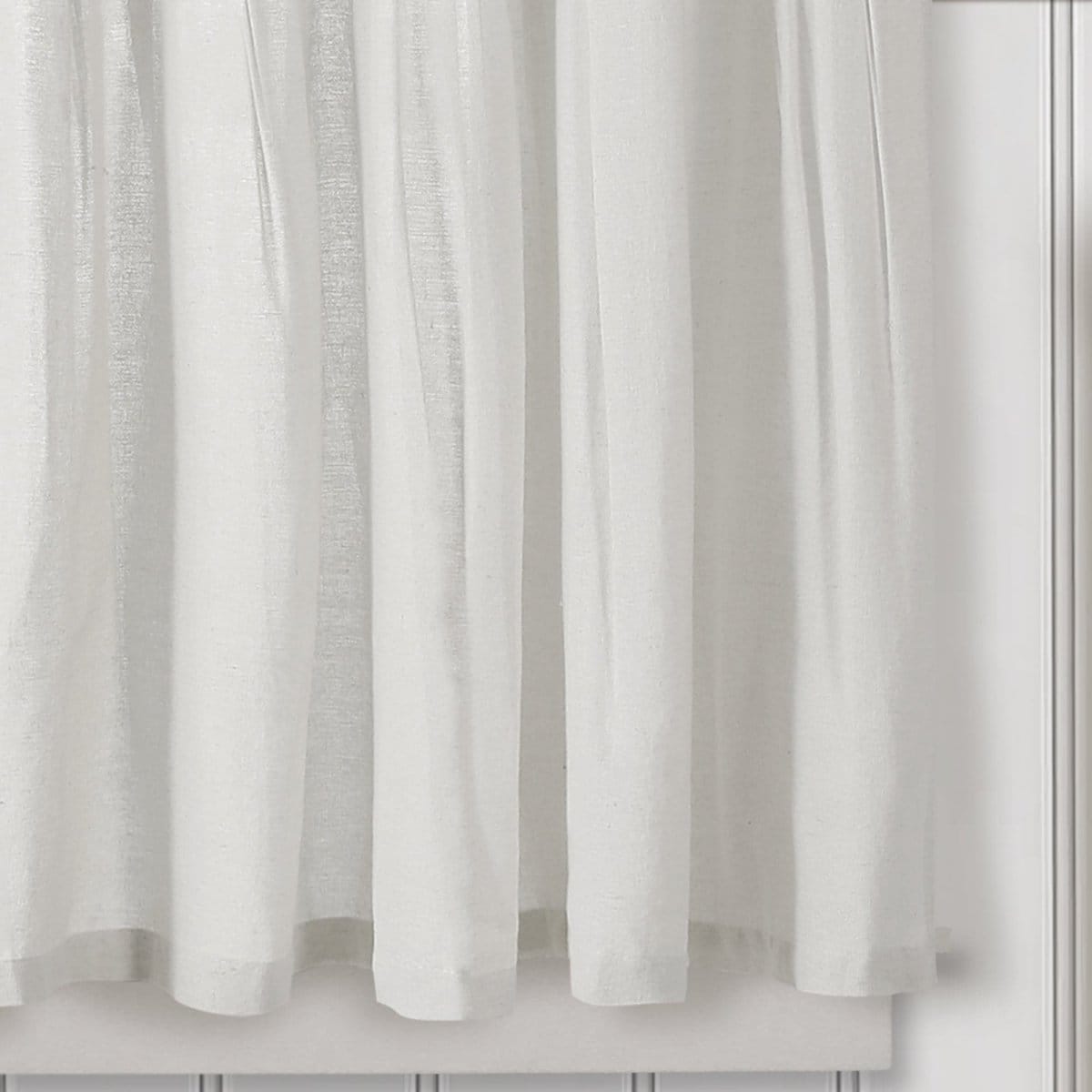 Linen Button Kitchen Window Tiers Set