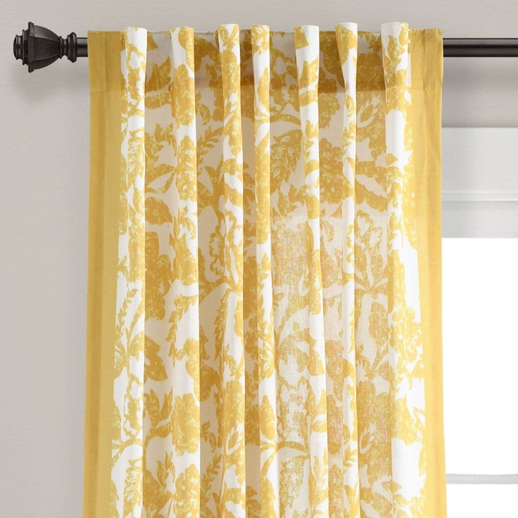 Emma Textured Jacobean Window Curtain Panel