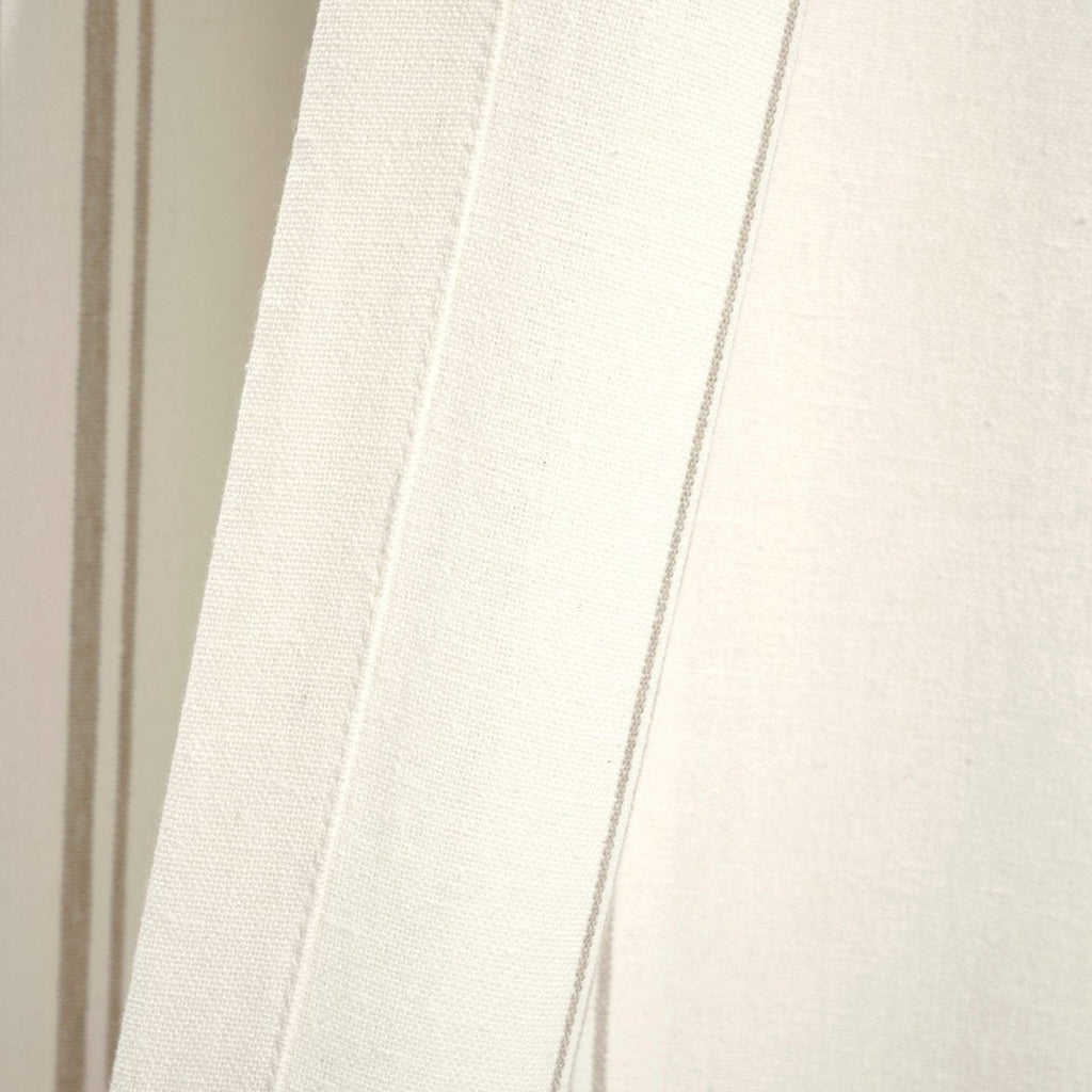 Farmhouse Stripe Yarn Dyed Recycled Cotton Blend Window Curtain Panel Set