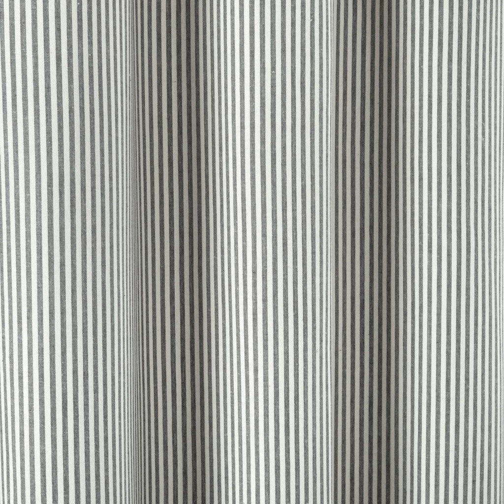 Farmhouse Vintage Stripe Yarn Dyed Recycled Cotton Blend Shower Curtain