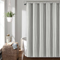 Farmhouse Vintage Stripe Yarn Dyed Recycled Cotton Blend Shower Curtain
