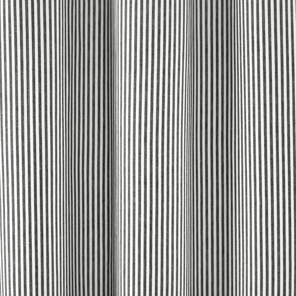 Farmhouse Vintage Stripe Yarn Dyed Recycled Cotton Blend Shower Curtain