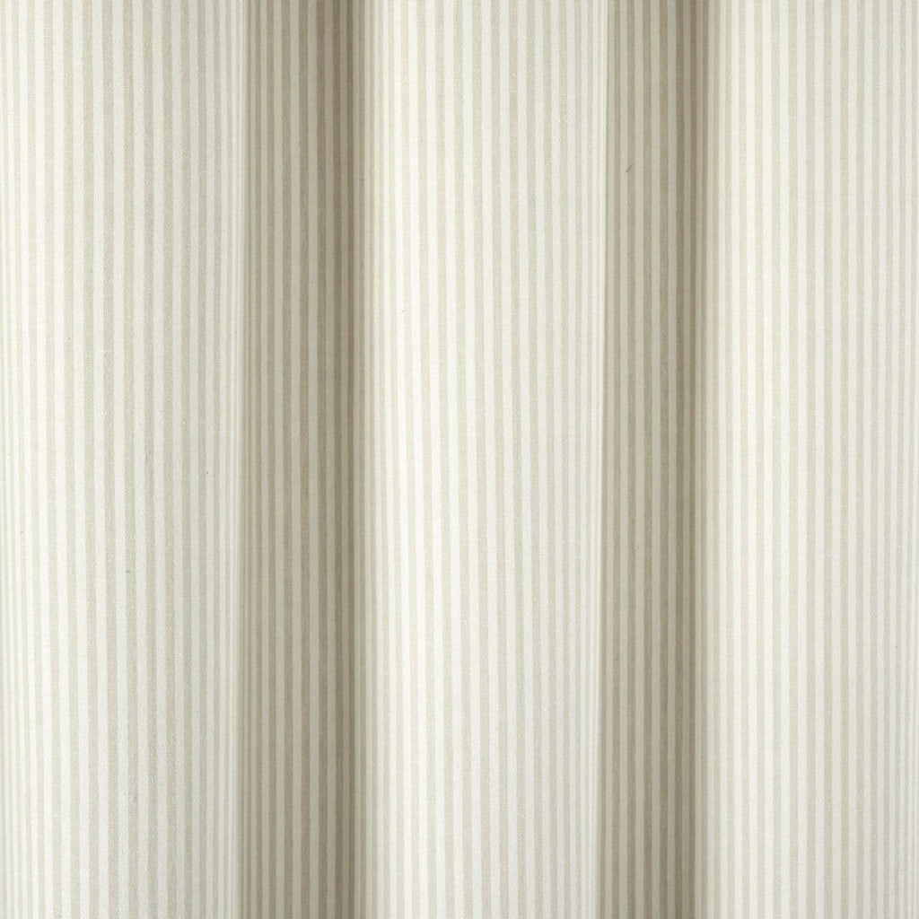 Farmhouse Vintage Stripe Yarn Dyed Recycled Cotton Blend Shower Curtain