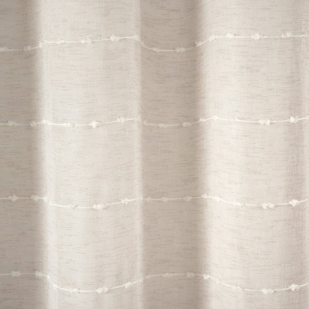 Farmhouse Textured Sheer With Peva Lining Shower Curtain Set