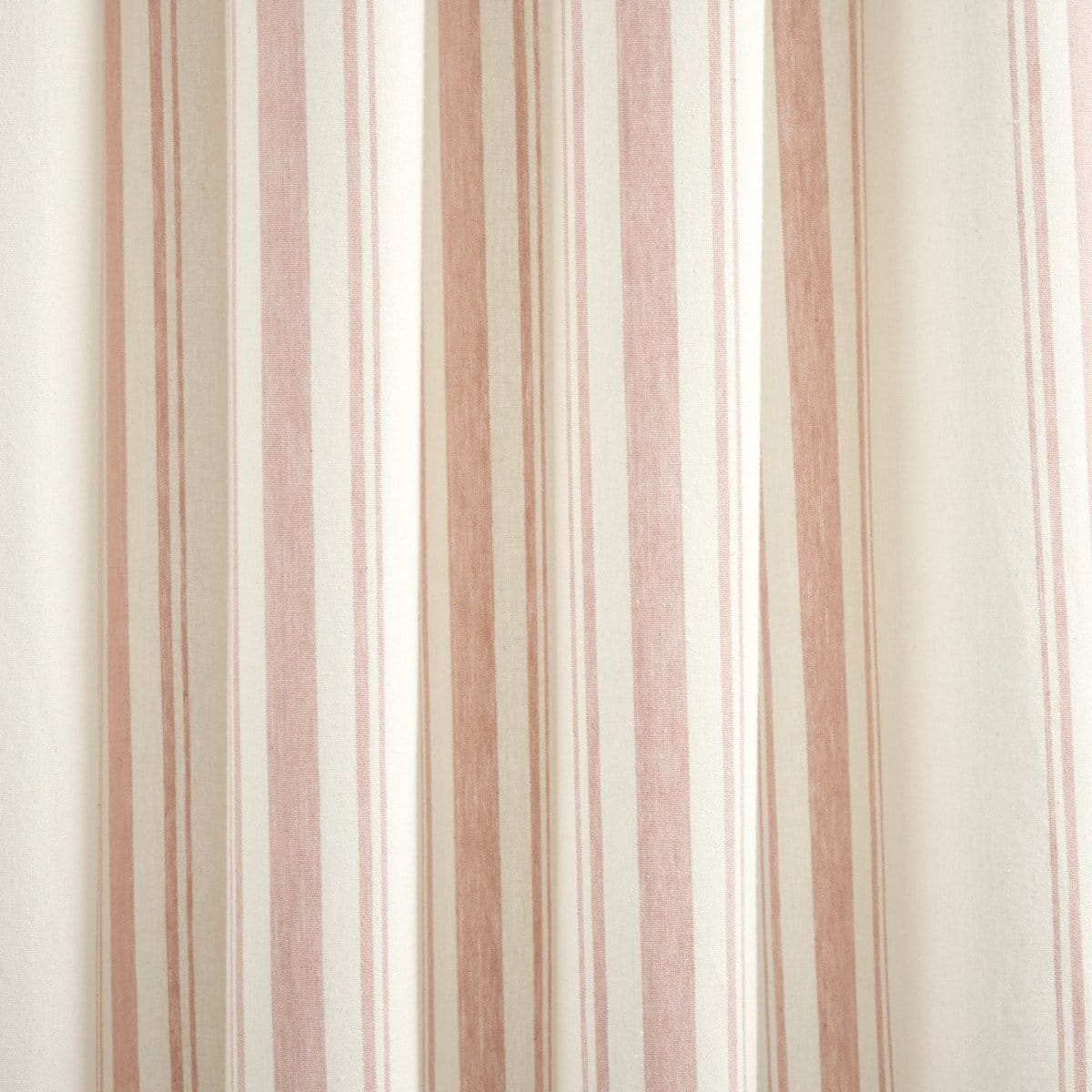 Farmhouse Stripe Yarn Dyed Recycled Cotton Blend Window Curtain Panel Set