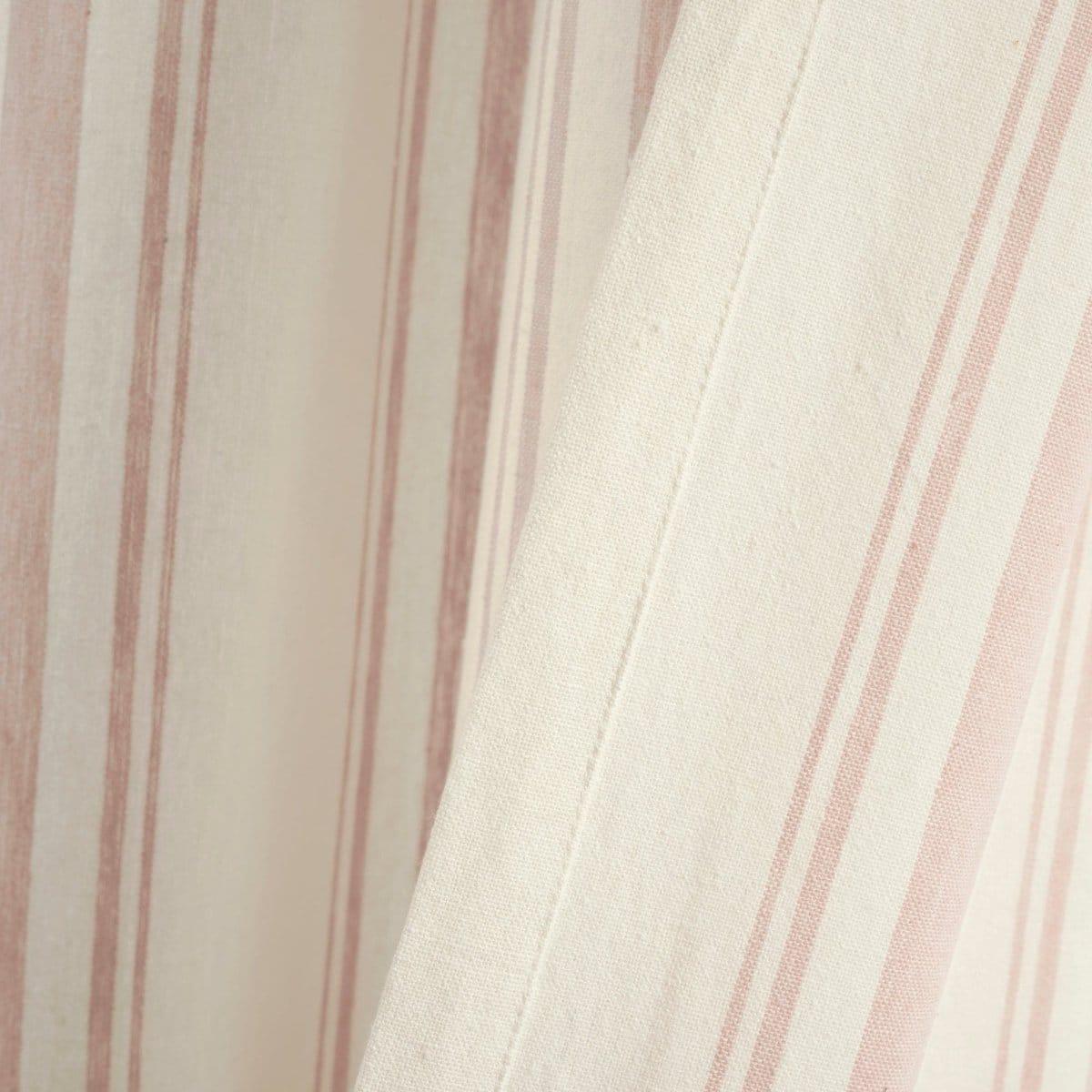 Farmhouse Stripe Yarn Dyed Recycled Cotton Blend Window Curtain Panel Set