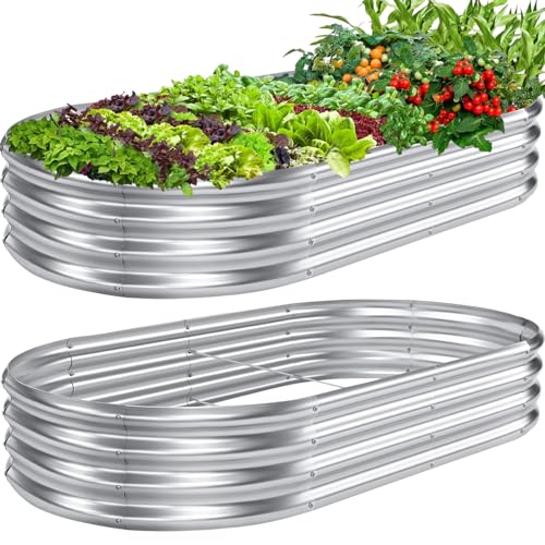 Galvanized Metal Raised Garden Bed 2Pck U979