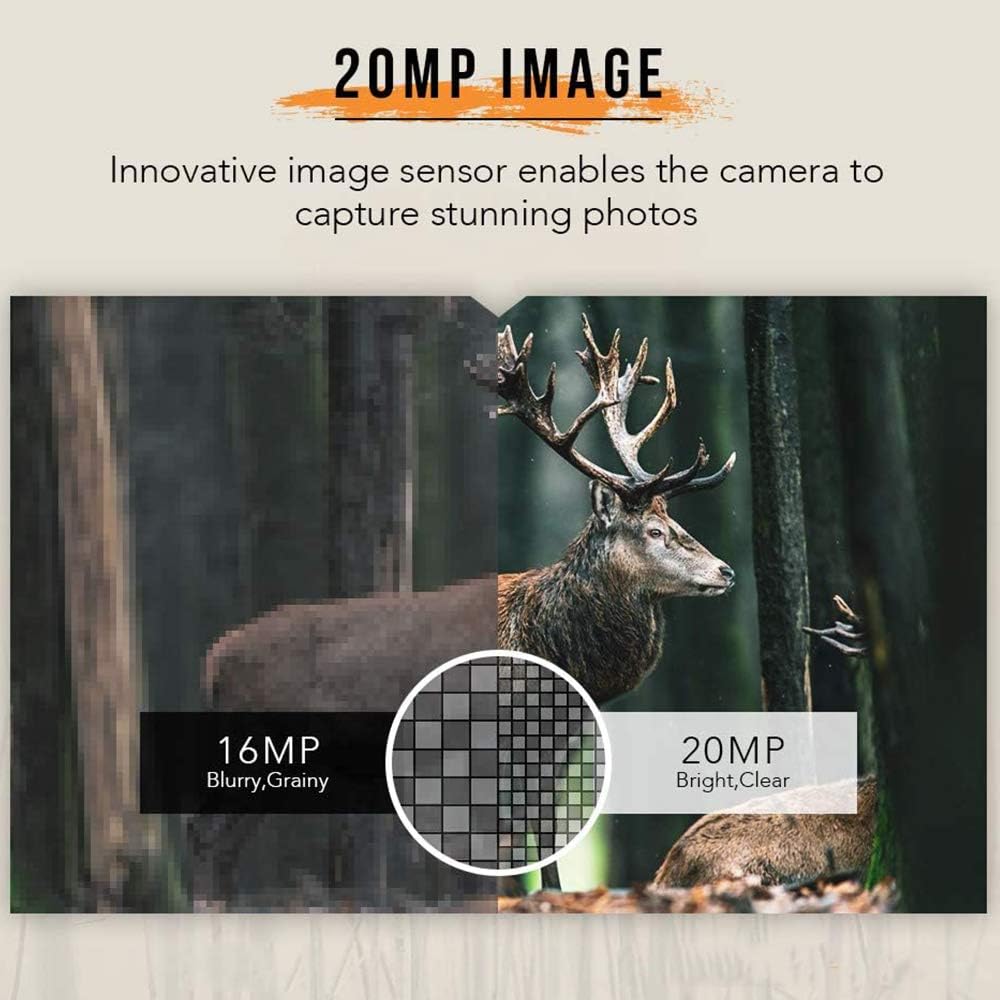 4K 20MP Night Vision 120° Wide Angle Hunting Camera with Solar Panel and 32GB Card T522780