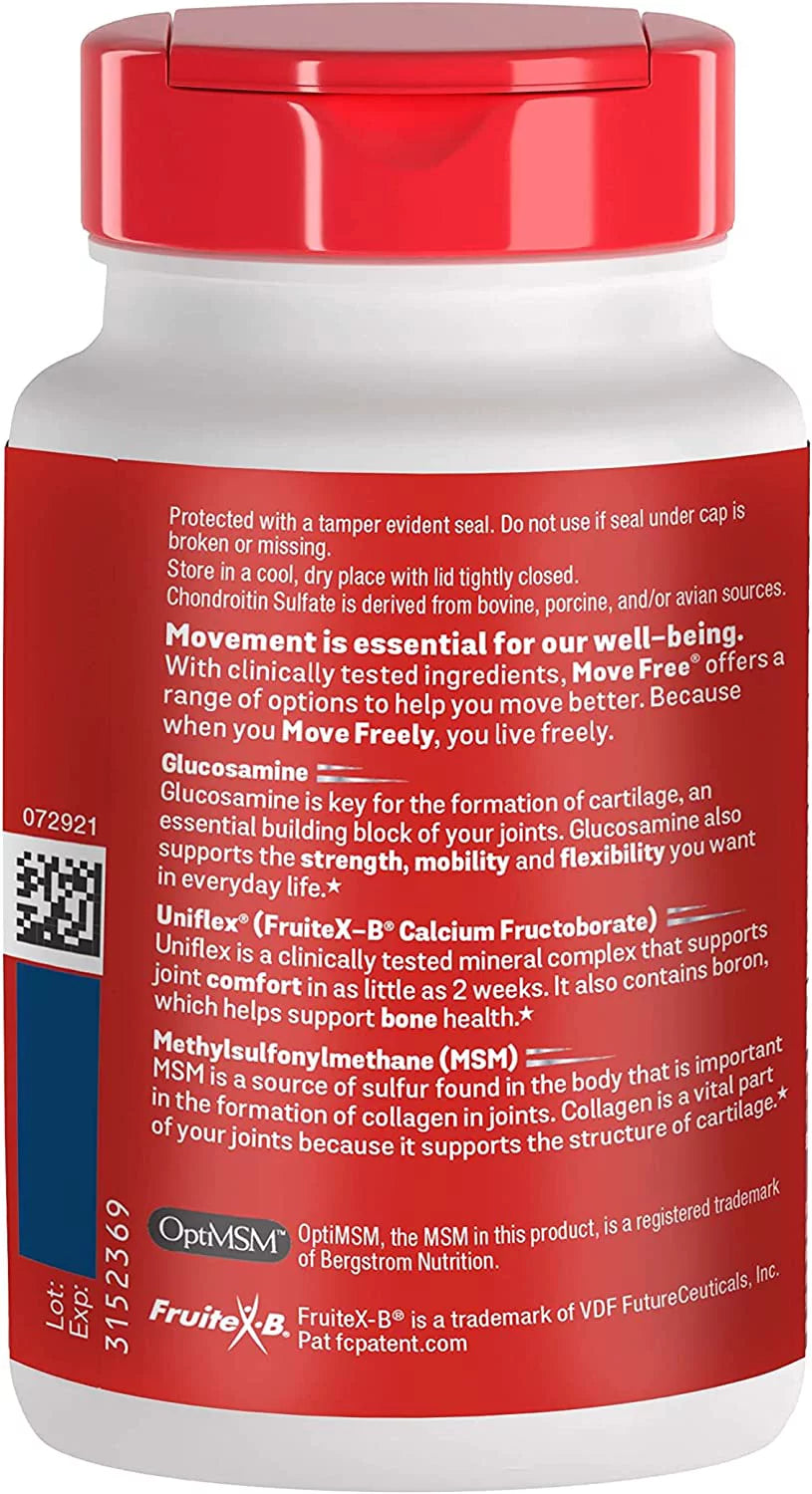 120ct Coated Tablets Glucosamine Chondroitin MSM Supplement Q47976