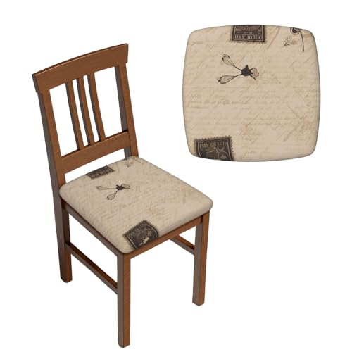 6 Pcs Stretch Removable Washable Dining Chair Seat Covers G188874