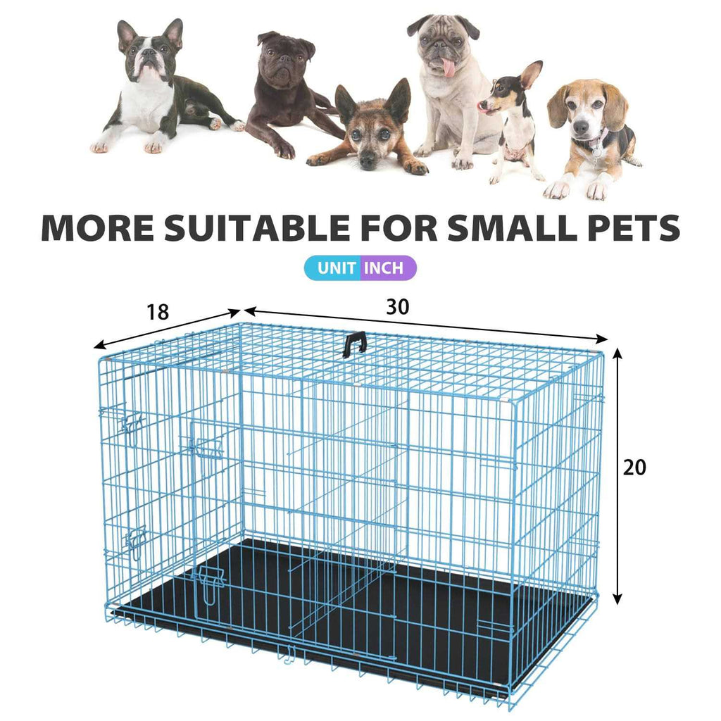 24,30,36,42,48 Inch Folding Metal Wire Dog Crate with Double-Door V968