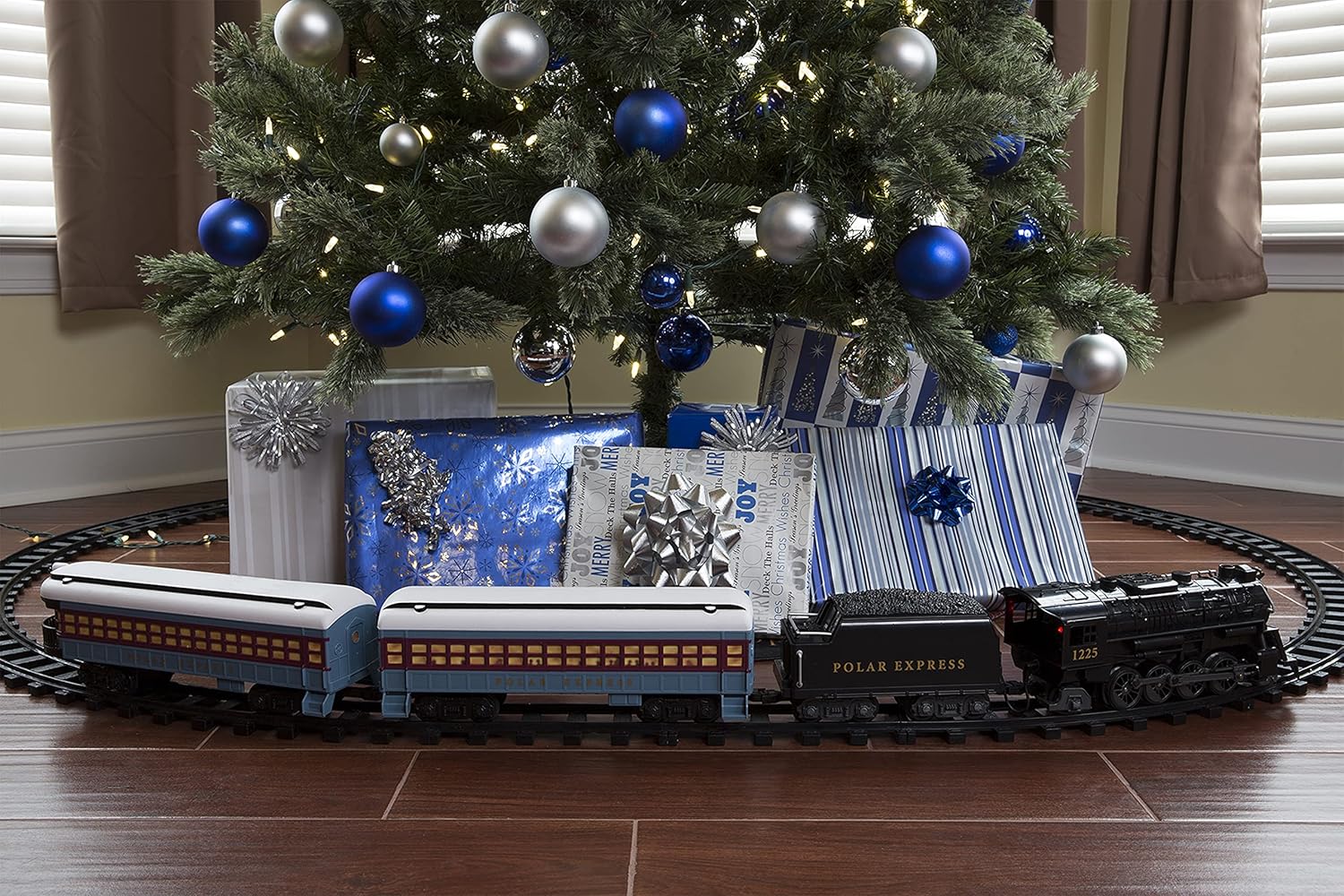 Black Battery-Powered Model Train Set with Remote W222009