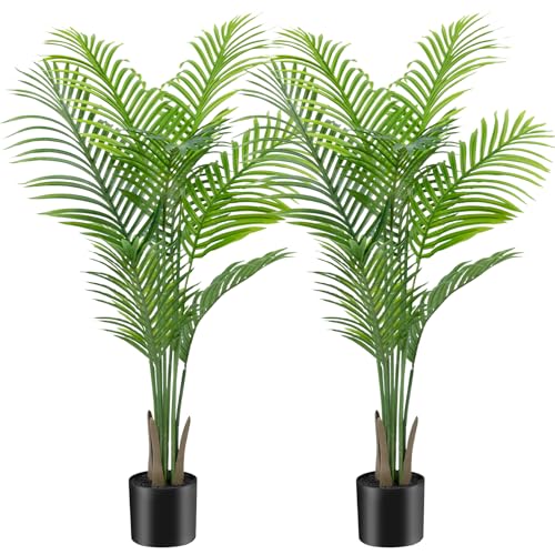 Artificial Areca Palm Plant Faux Tropical Tree 6FT with 15 Trunks (2pack) A3341