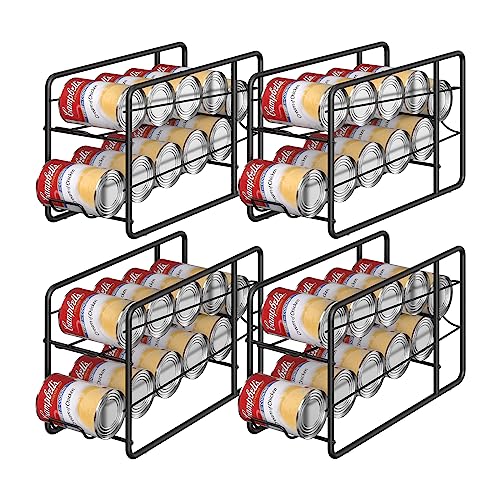 4 Pack Black Stackable Can Dispenser Rack S8826