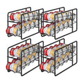 4 Pack Black Stackable Can Dispenser Rack S8826